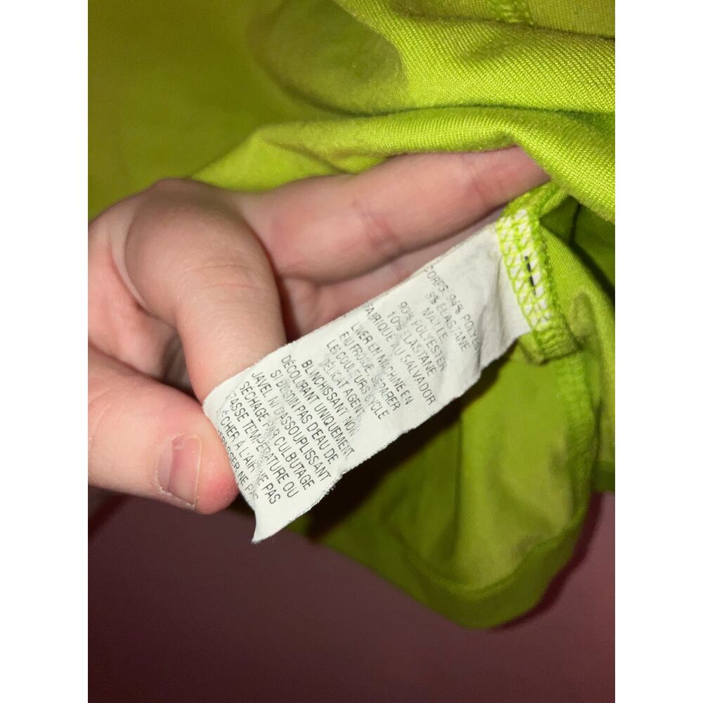 🛑 LAST CHANCE! L.L. Bean Lime Green Men’s Active Tee Size Medium Stretch - Picture 4 of 5